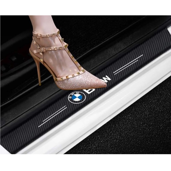 NEW BMW 4PCS Threshold Protective Stickers Door Sill Protector Plate anti slip - Picture 4 of 5